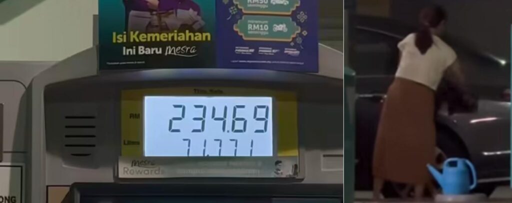Man & woman in Johor caught pumping 71 litres of petrol worth S$76 into plastic containers at petrol station